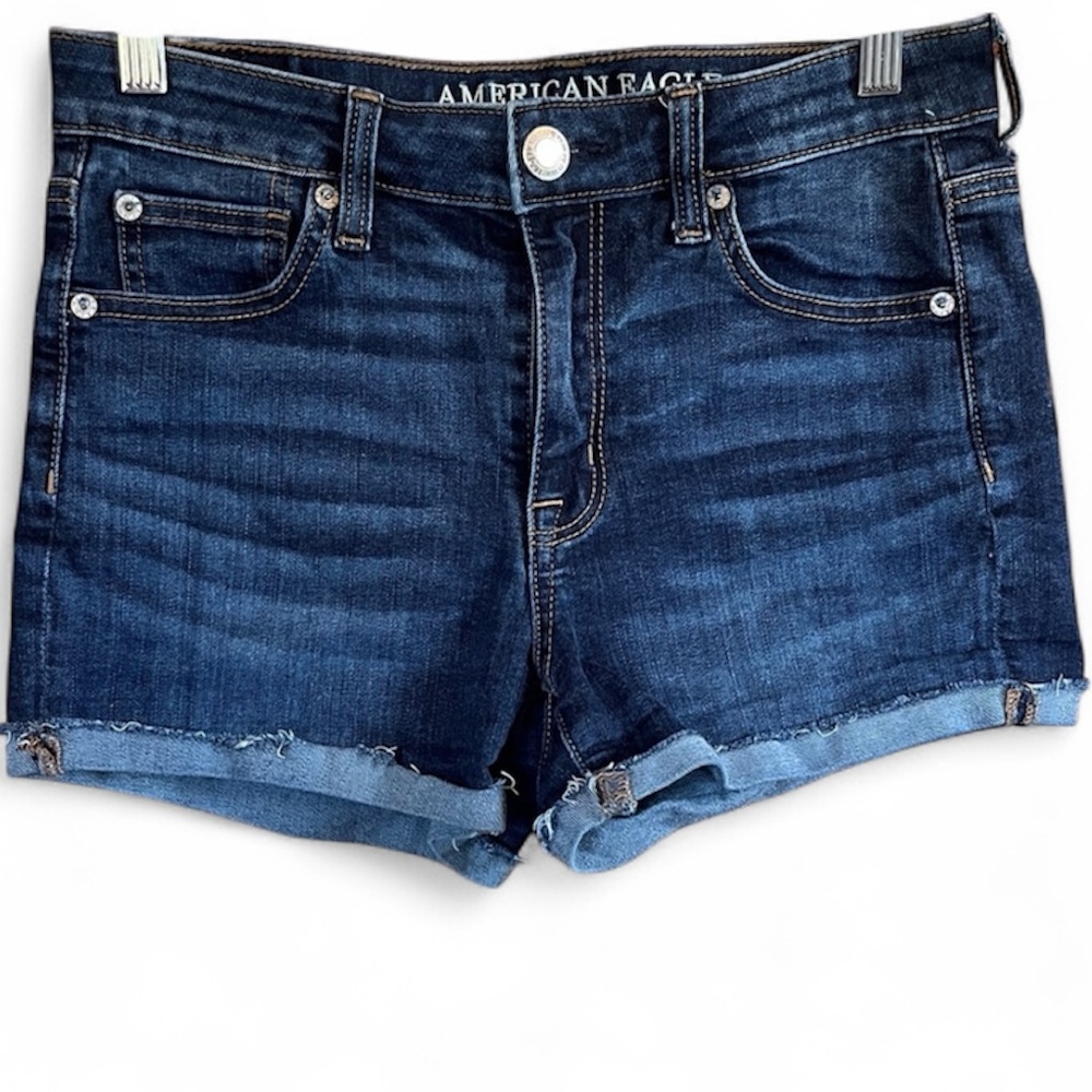 American Eagle Outfitters hi-rise shortie shorts, super stretch, size 4.